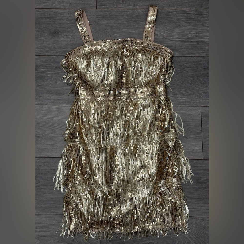 Gold Tassel Dress